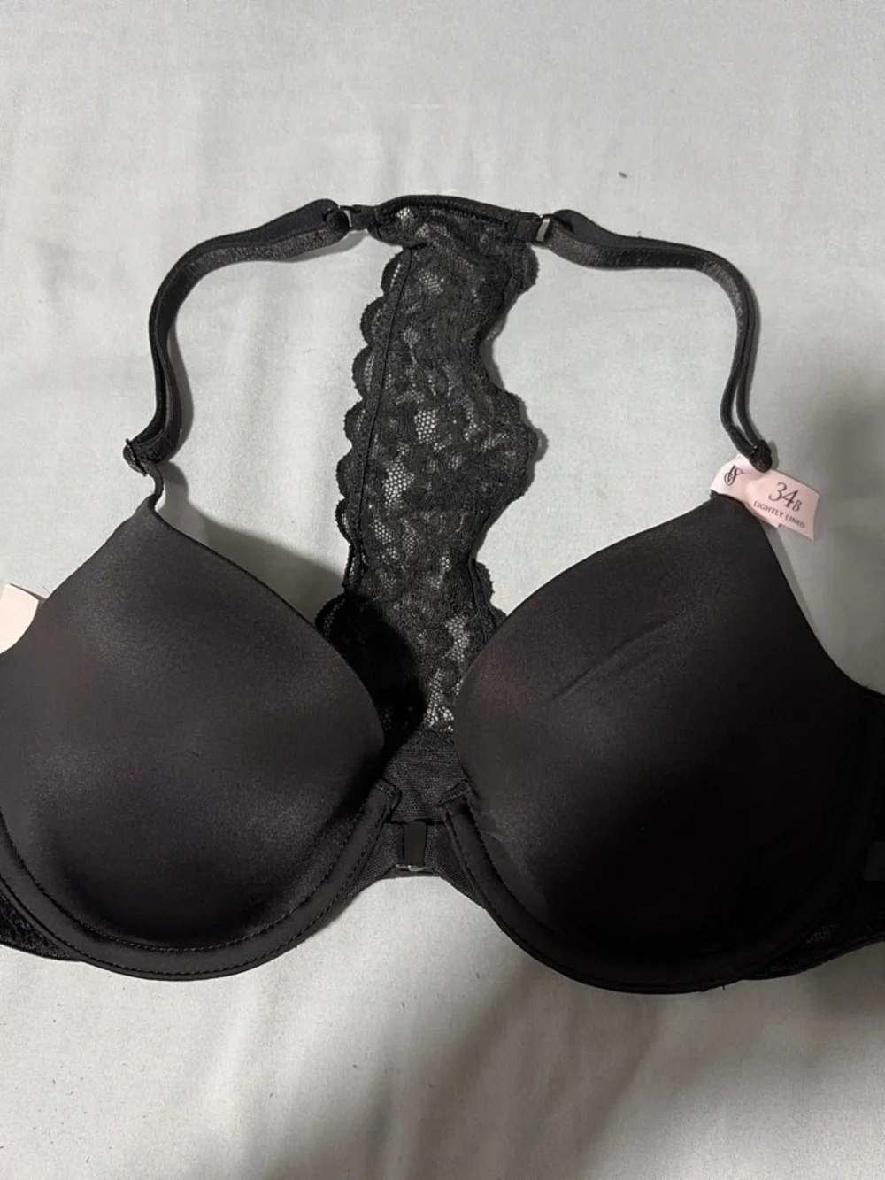 Victoria's Secret Black Lace Racerback T-Shirt Bra